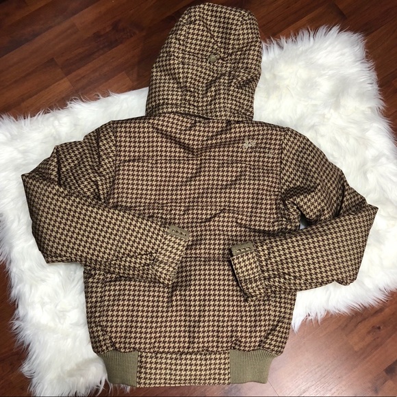 Four Square Tan Houndstooth Ski Jacket - Picture 5 of 8